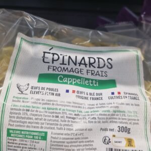 PATE CAPPELLETI EPINARD FROM FRAIS