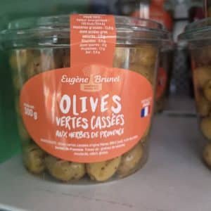 OLIVES VERTES CASSEES HERBES PROVENCE